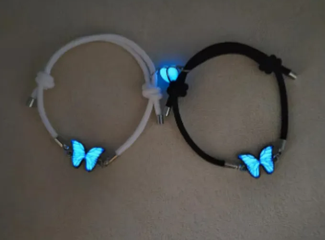 Blue Luminous Smart Butterfly Necklace